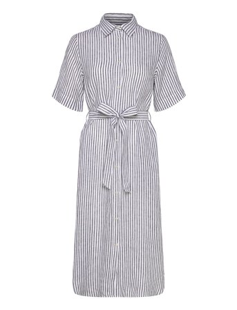 GANT | Reg Linen Striped Shirt Dress | 40
