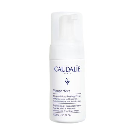 Caudalie Vinoperfect Mousse Micro-Peeling Illuminante con Acido Mandelico (AHA) 100ml - Mousse detergente viso