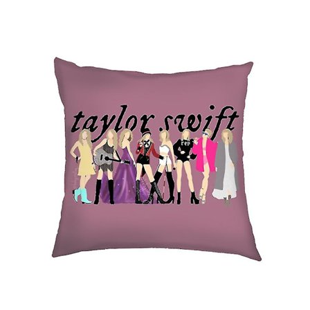18x18 tommers Taylor Swift putetrekk i lin, putetrekk til sofa, bil, hjemmekontor, dekor, gave til Swiftie-fans (FMY)