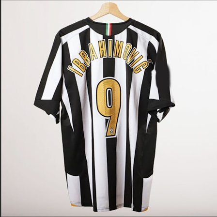 Zlatan Ibrahimovic Juventus 05-06 Fodboldtrøje Top T-shirt 05-06 Juventus{AZC}