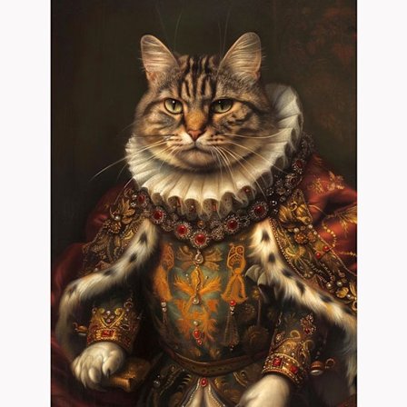 Fantasy Kat Diamantmaleri Sæt: 5D Runde Bor, Komplet Værktøj, Ideel til Katteelskere Soveværelsesindretning