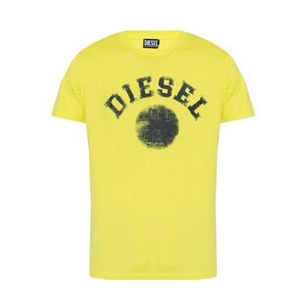 Diesel, T-Shirts Groen, Heren, Maat:S