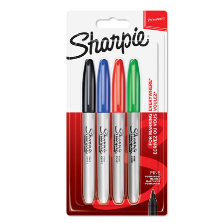 Sharpie Fine Marker lot de 4 Basic