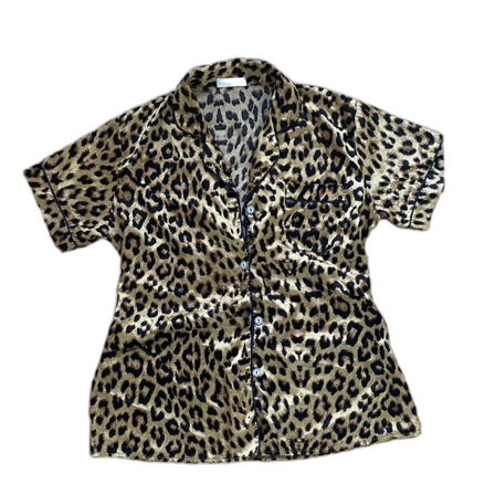 Leopardmönstrad kortärmad pyjamas