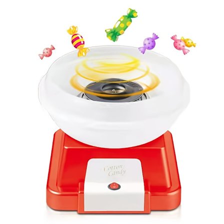 Lag deilig og fargerik sukkerspinn hjemme med denne mini elektriske sukkerspinnmaskinen!