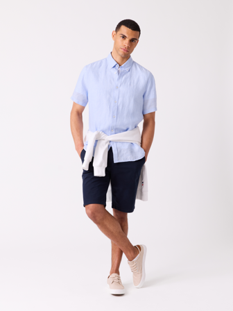 Jean Paul - Dillon linskjorte - Regular fit - Herre - Blå - Skjorter - XL