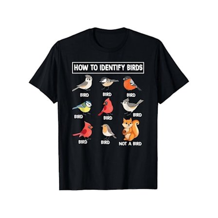 Hvordan Identifisere Fugler Fuglekikker Natur Elskere Morsom Fugle-T-skjorte, Trendy Bomullstopper Kortermet, Street Style Kort -Alazx