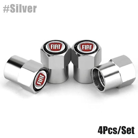 4kpl Metalliauton renkaan venttiilin varren korkki Renkaan pyörän varren ilmaventtiilin korkit Fiat 500 Grande Stilo Freemontille