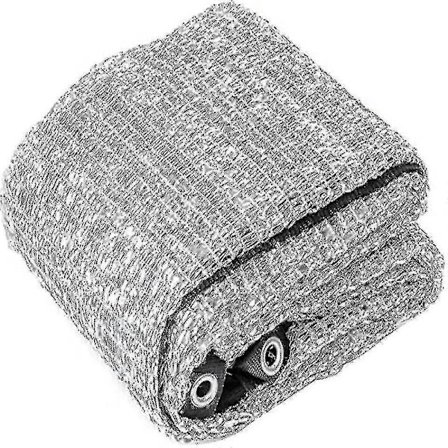 Aluminet Skyggenet Reflekterende Aluminet Solskærme Mesh UV-bestandigt Net med Øjer til Blomster Planter Terrasse Have Sølv 3x3m, havetilbehør