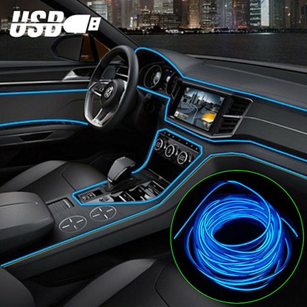 1 st 3 meter (9,8 fot) bilinredning ambient ljus med LED