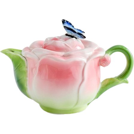 Färgad Ros Keramik Kaffe Märke Vattenkopp, Tallrik, Platta, Kruka Set för kontor hem restaurang café tehus - Rosa Ros Mugg