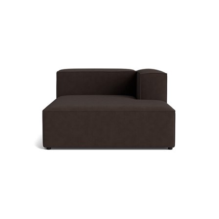 Lissabon XL Højrevendt Chaiselong Sofa - Mørkebrunt Rebel Kvalitetsstof - 130x170x72cm - Holdbar Modulsofa med Krydsfiner Ramme