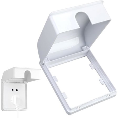 86 Vægstikkontakt Stikkontakt Kontakt Vandtæt Boks Etui Stænksikker Boks Låg (hvid)