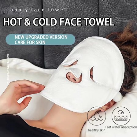Facial Towel White Beauty Salon and Hot Cold Compress Mask Thickened Coral Fleece Face Towel Absorbent Beauty Fit Facial Round