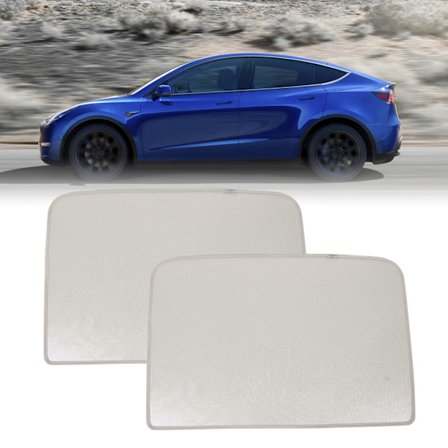 Solskydd för bilglas tak, icke-vävd tyg, värmeisolering, andningsbart, UV-skydd, ersättning för Tesla Model Y 2021 till 2023, beige