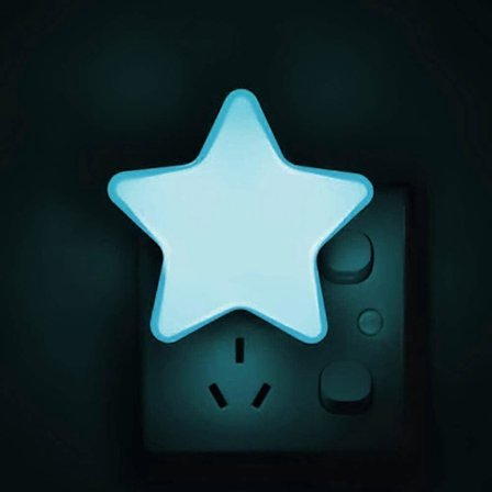 LED Natlampe Stikkontakt Stjernelampe med Skumringssensor Meget god til Børneværelse Trappeopgang Soveværelse Køkken Orientering Lys