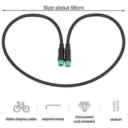 Elektrisk Sykkel Ebike 5 Pin Hann til Hann Display Skjøteledning Kontakt for Midtmotor BBS01/BBS02/