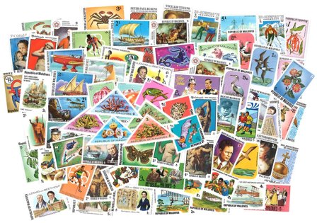 Maldiverne - 75 forskellige frimærker - Postfrisk