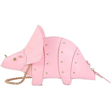 Läder axelväska PU nitar flickor clutch väska (rosa)