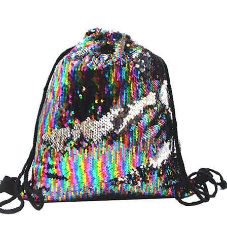 Glittrande Ryggsäck med Dragkedja Sjöjungfru Sekvens Dansväska
