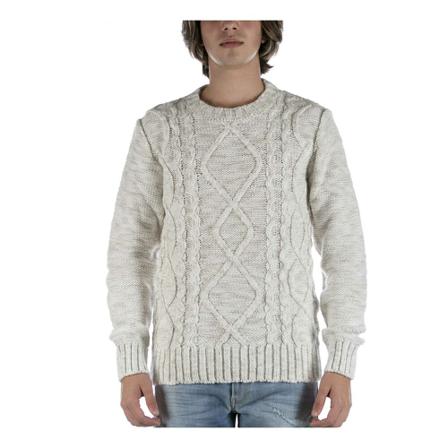 BomBoogie, Round-neck Knitwear Grijs, Heren, Maat:M