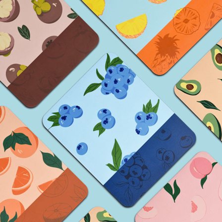 2-delt PU-lær overflate sklisikker vanntett musematte Ha