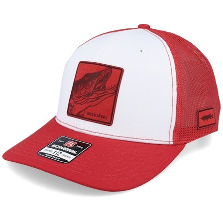 Skillfish - Blanc trucker Casquette - Grisjävel Laser 112 Alternate White/Red Trucker @ Hatstore