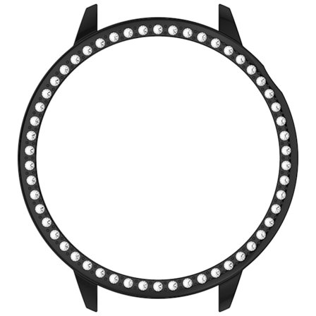 Yksirivinen timantti ontto suojakuori Oneplus Watch3 43mm -kellolle, musta PC-kehys