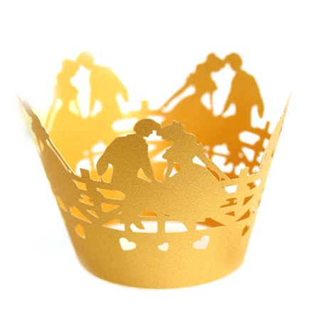 100 st Cupcake Formar Bakformar Non-stick Muffin Omslag Mögel Alla Hjärtans Dag