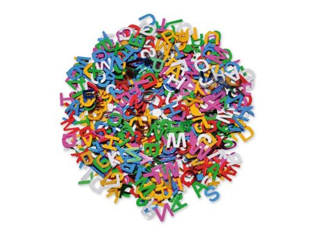 PLAYBOX Paljetter alfabet - Lyreco - Skola och förskola - Hobbymaterial - Paljetter, strössel och glitterlim