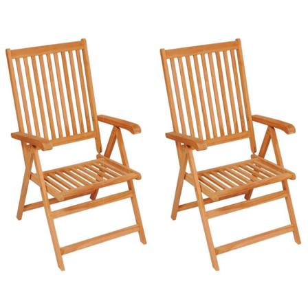 Vidaxl Trädgårdsstolar 2 St Med Taupe Dynor Massiv Teak Taupe