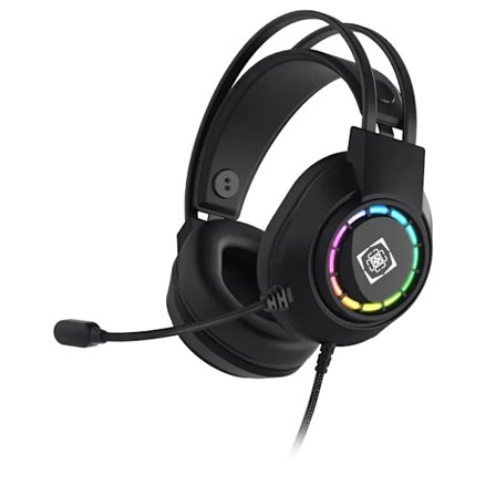 Deltaco Gaming DH220 stereo headset, USB, RGB - svart