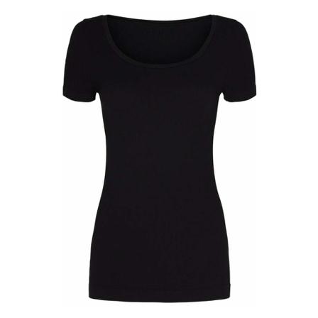 Tim & Simonsen Bluse korte ærmer model Linea Sort, Dame Tunika, Størrelse: ONE Size