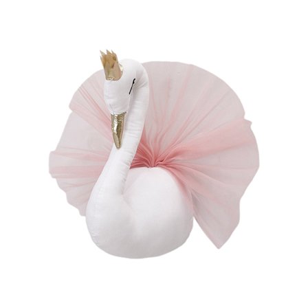 Kultainen kruunu joutsen seinävaate joutsen nukke pehmolelu lastenhuoneen seinäkoriste huoneeseen makuuhuoneeseen leikkihuoneeseen