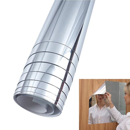 Rabattpris Badrumsspegel Väggstickers Film Spegel Självhäftande Stick Rum Dekoration; Badrumsspegel Väggstickers Film Spegel Självhäftande S