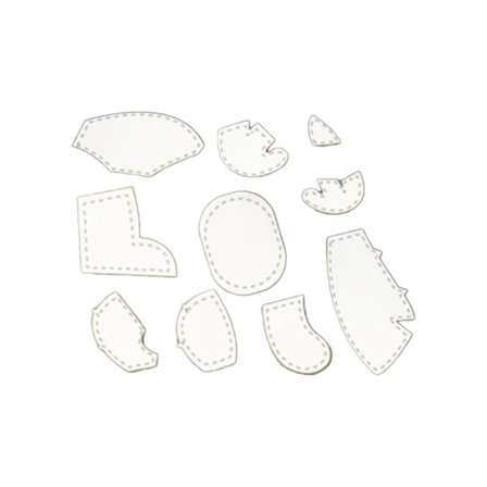 8 STK Memory Elephant Skabelon Lineal Sæt Akryl Skabeloner Sæt