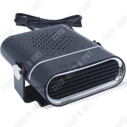 Bilvärmare - TD - Bärbar fläkt - 12V - Dubbelhäftande tejp - Svart