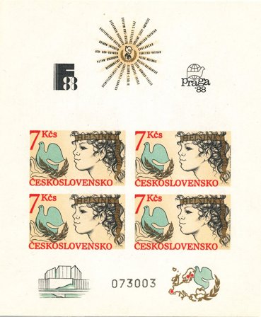 Tjekkoslovakiet 1988 - MICHEL Blok 83 - Postfrisk