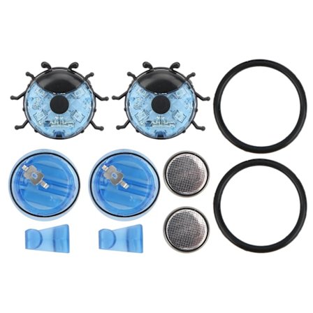 2 st Nyckelpiga Blå Cykel Ekrar Ljus Balanserande Scooter Cykel Dekoration Cykeltillbehör