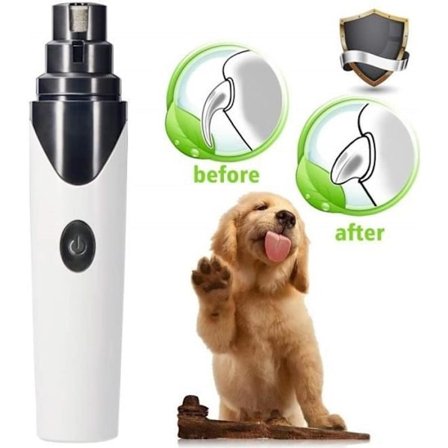 (Sort+Hvid) CENBLUE Hund og Kat Negleklippere Elektrisk Neglefil Negleklipper