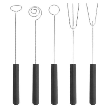 5 stk. Trøffelost Godteri Dyppegaffel Sjokoladegaffel Sjokolade Dekorasjonsverktøy Dessert Dyppegaffel