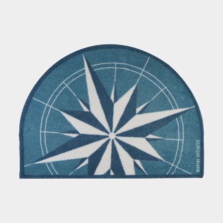 Lodní koberec Marine Business Welcome Rosewind Turquoise, půlkruh, 70 x 50 cm