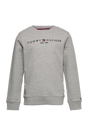 Essential Sweatshirt Sweat-shirt Tröja Grå Tommy Hilfiger