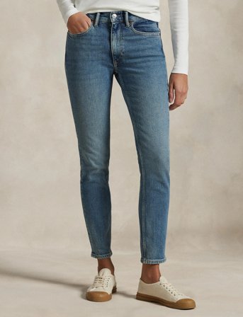 Polo Ralph Lauren High Str Denim-Akl-Kin - Blue - 24