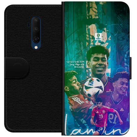 OnePlus 7T Pro Tegnebogsetui Lamine Yamal motiv farverig hyldest til fodbold og lidenskab på banen
