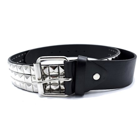 Svart nittet belte med pyramide niter 100 cm