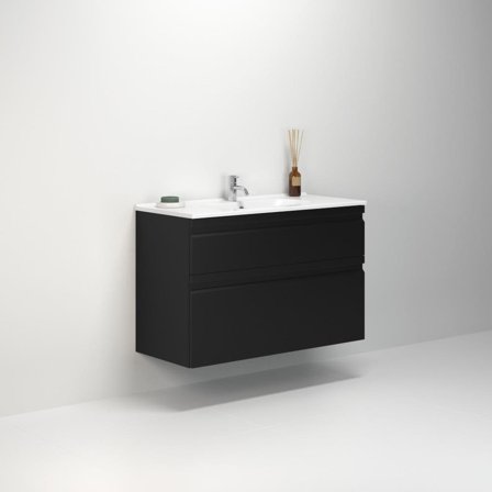 Dansani Luna Kantate Kommodpaket 101 cm Svart matt, Badrum
