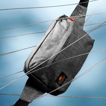 Bauchtasche Grau Faltbar Lawson - Recyceltes PET für Männer - Gürteltaschen