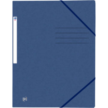 Mappe 3-Klaffer Kartong A4 Blå