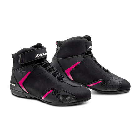 Botas de Moto para Mujer Ixon Gambler WP Negro/Fucsia 39